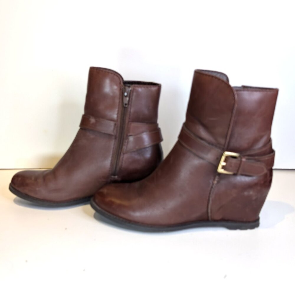 Faith Wedge brown ankle boot size 8-8.5